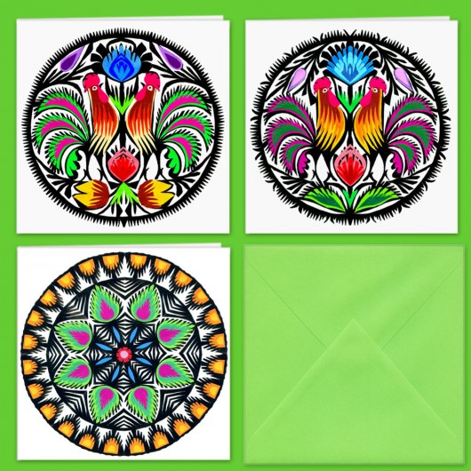 wish for a BRIGHT FUTURE_ Art Papercuts (3pcs.) na ludowo