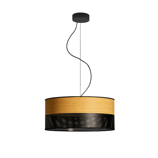 lampy wiszące Czarna lampa wisząca na lince z regulacją HAJFA DUAL fi - 40 cm