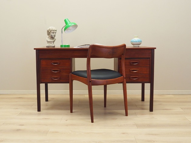 biurka Biurko tekowe, duński design, lata 70, produkcja: Dania