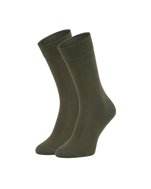 skarpetki męskie Skarpetki w kolorze oliwkowym, długie skarpetki BASIC - GREEN OLIVE