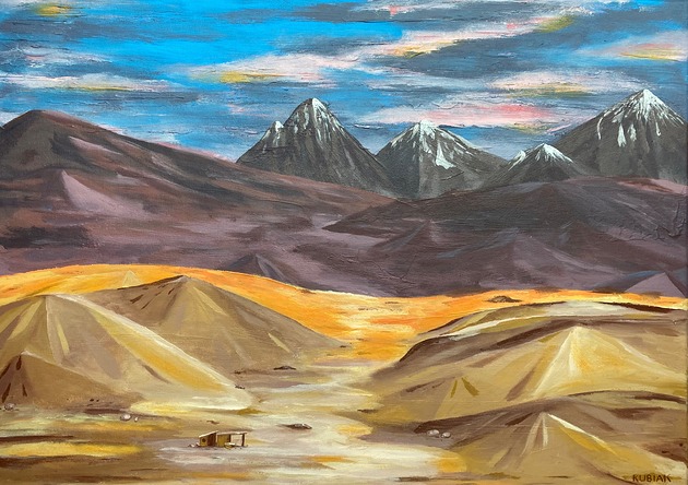 obrazy Atacama I by Magda Kubiak akryl na płótnie 50x70