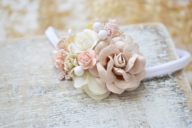 ozdoby do włosów dla dzieci wianek na chrzest niemowlę