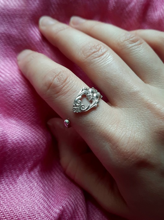 pierścionki srebrne Pierścionek SECESJA r. 19