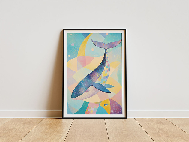 plakaty Plakat - Orka w pastelach