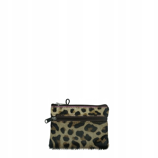 portfele damskie Saszetka skórzana bilonówka skóra naturalna na klucze bilon poręczna OLIVKA