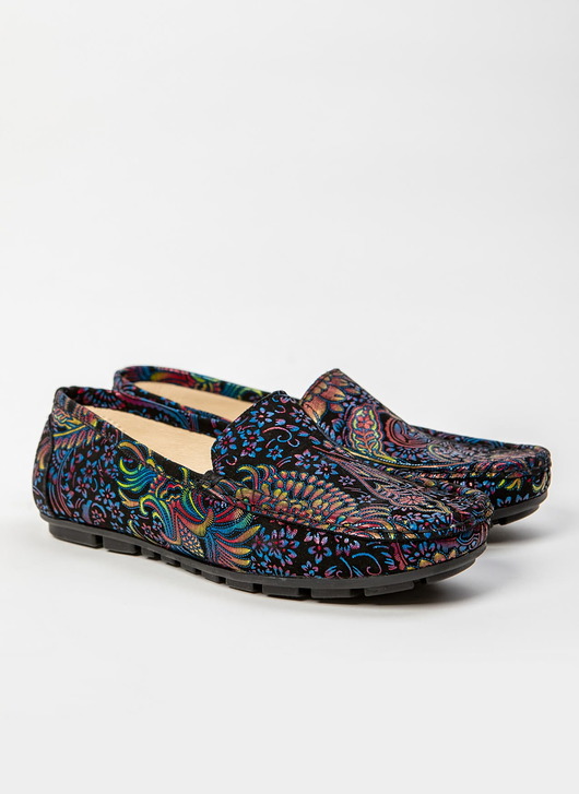 półbuty damskie Skórzane mokasyny Zapato model 001 kolorowy ornament