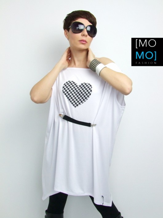 Tunika/ Bluzka/Sukienka Oversize BIAŁA by momo momo fashion