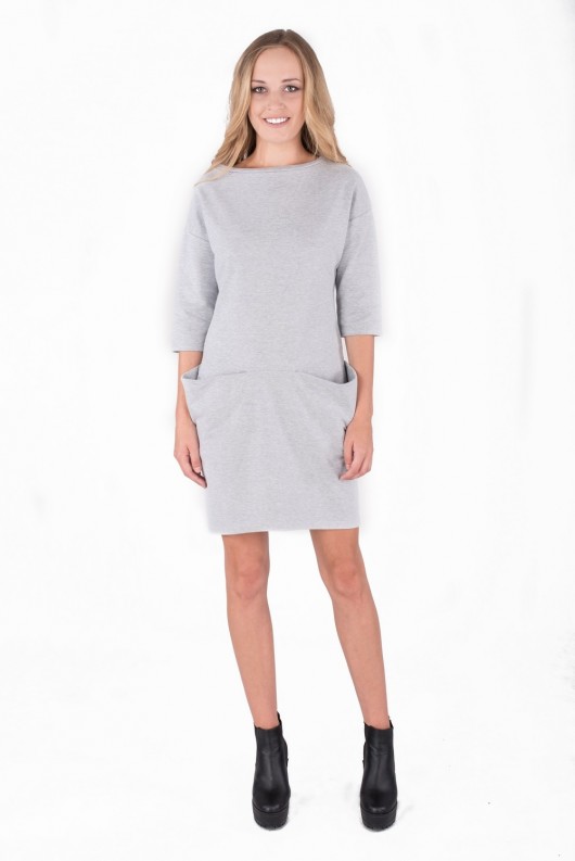 Sukienka z odstającymi kieszeniami  S/M L/XL MADNEZZ