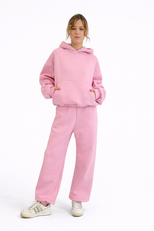 komplety damskie Zestaw - Dres Boxy&Baggy Pink