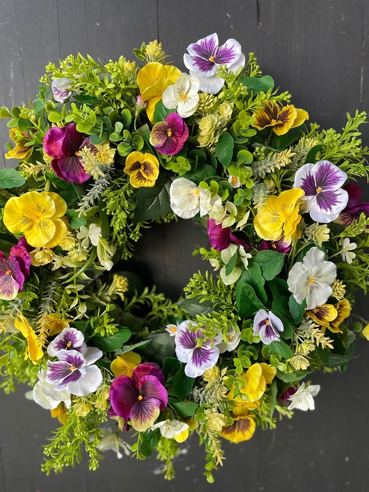 wianki Wianek kolorowe bratki