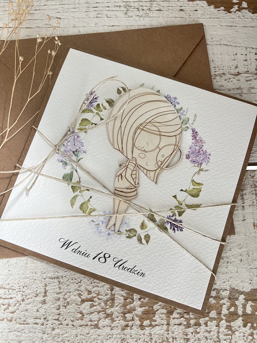 kartki scrapbooking Wyjątkowa ręcznie robiona kartka na 18-ste urodziny, osiemnastka, pomysł na p