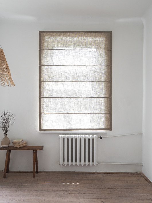 zasłony Lniana roleta rzymska RUSTIC Linen