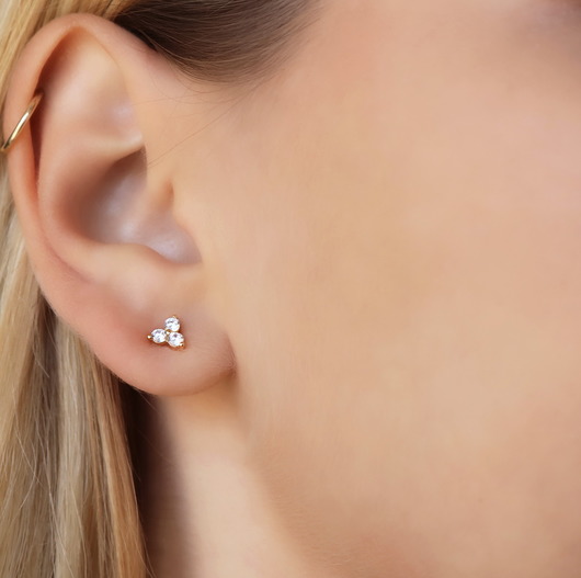 Złote kolczyki z cyrkoniami srebro 925 Coccola JEWELLERY