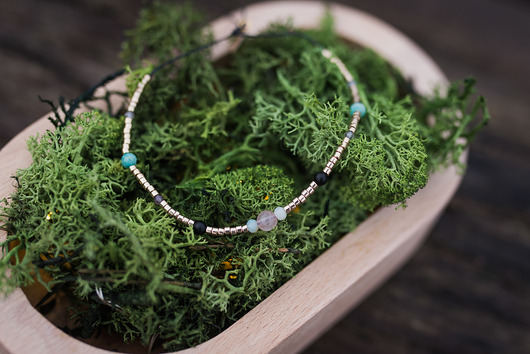 bransoletki z kamieni naturalnych Bransoletka Amulet - Na Szczęście - Kwarc Różowy Amazonit