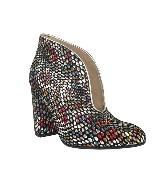 botki damskie Botki skórzane  wsuwane - disco  (5187)