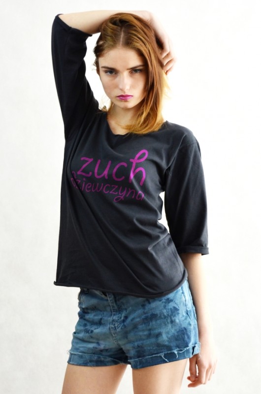 ZUCH DZIEWCZYNA - oversize 3/4 czarna GAU great as You