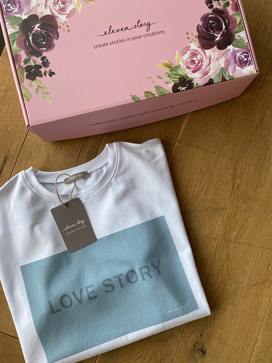 T-shirt LOVE STORY SMOKEY BLUE elevenstory