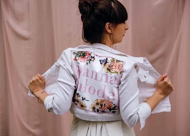 dodatki ślubne Naszywka na kurtkę pani młodej/ katana ślubna