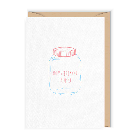 kartki okolicznościowe - wydruki Kartka okolicznościowa ze zdezynfekowanymi buziakami