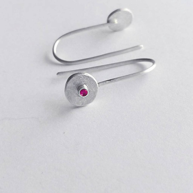 kolczyki z kamieniami Kolczyki OKRĄG