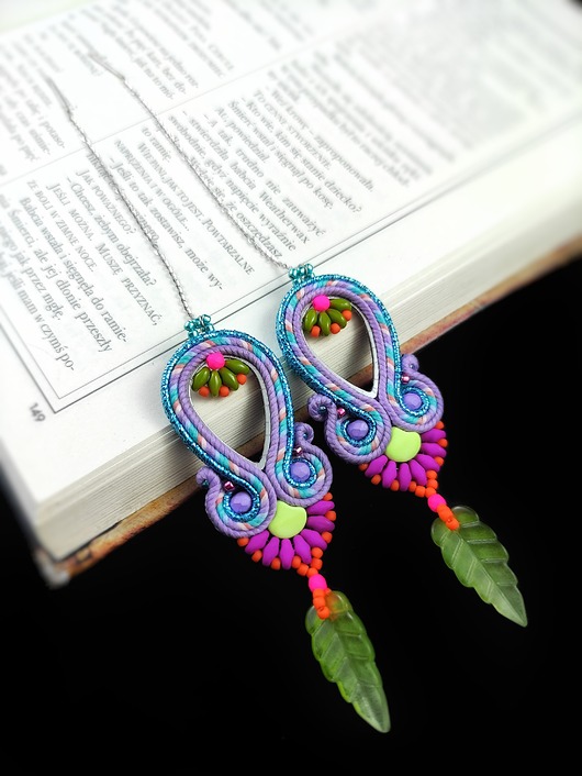 kolczyki soutache Letnie Dzwoneczki kolczyki sutasz
