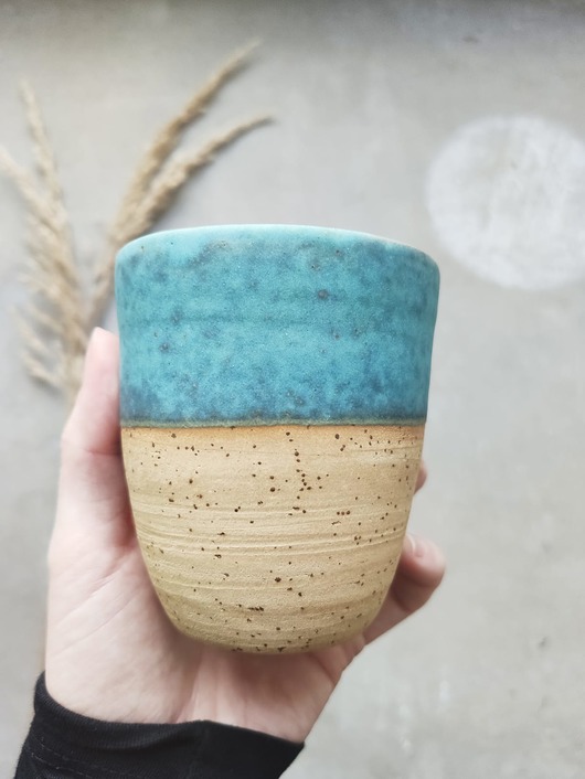 Ceramiczny kubek 200 ml Szmaragd POTPOTSTUDIO
