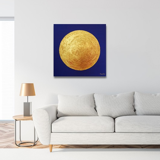 Obraz ręcznie malowany z fakturą 3D - 60x60cm magdazak.art