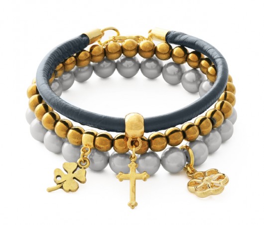 Navy blue, gold & gray set. Lavoga