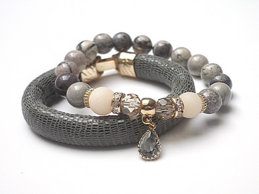 Strap - /grey and nude/  15.10.15 KiKa pracownia
