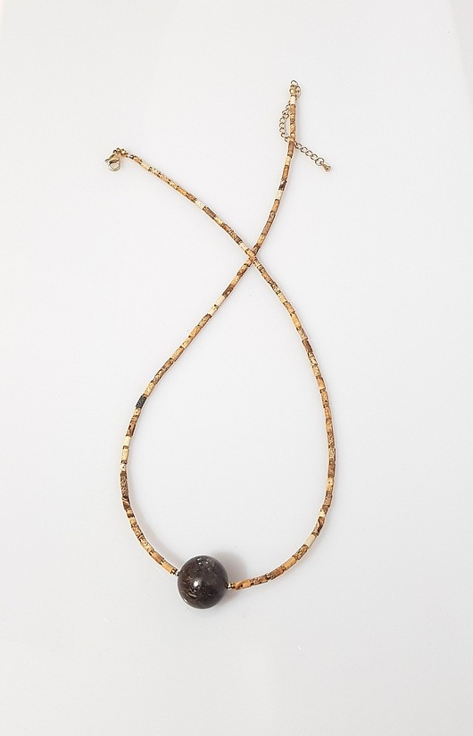 korale Naszyjnik Kolory Ziemi