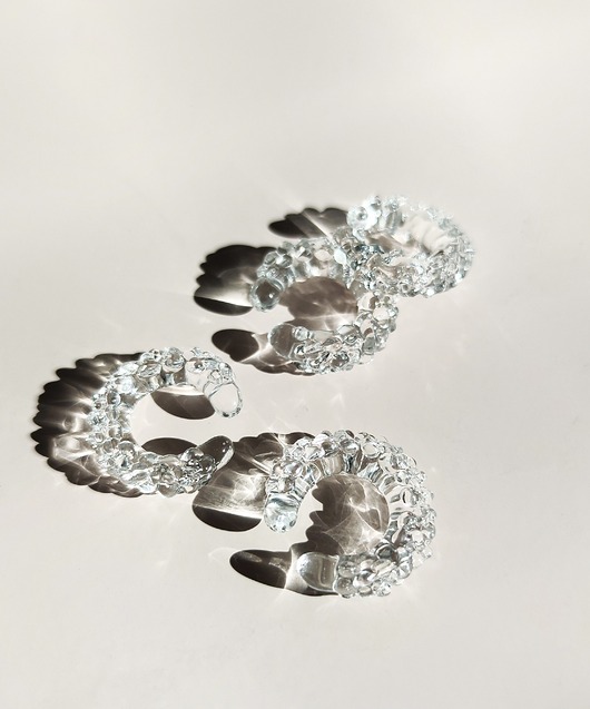 nausznice Szklana nausznica "Crystal"