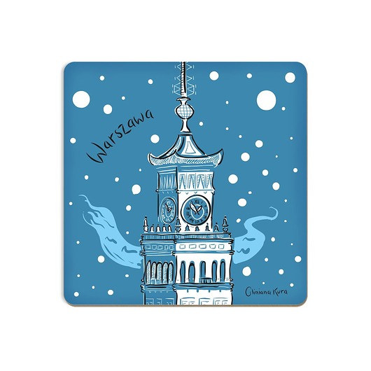 podkładki do kuchni Podkładka pod kubek Warszawa PKiN Noc