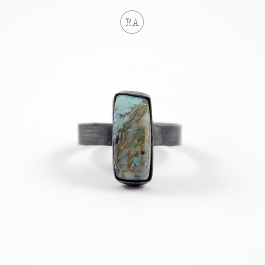 pierścionki srebrne TURKUS: pierścionek srebrny regulowany T221