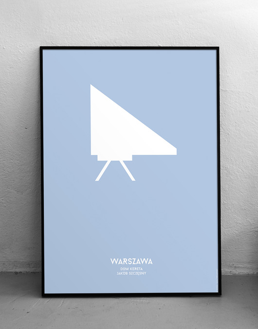 Keret House - plakat 50x70 cm Rafal Stefanowski