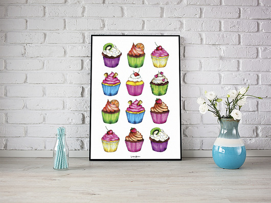 Plakat "12 Muffinek" Joanna Klupś
