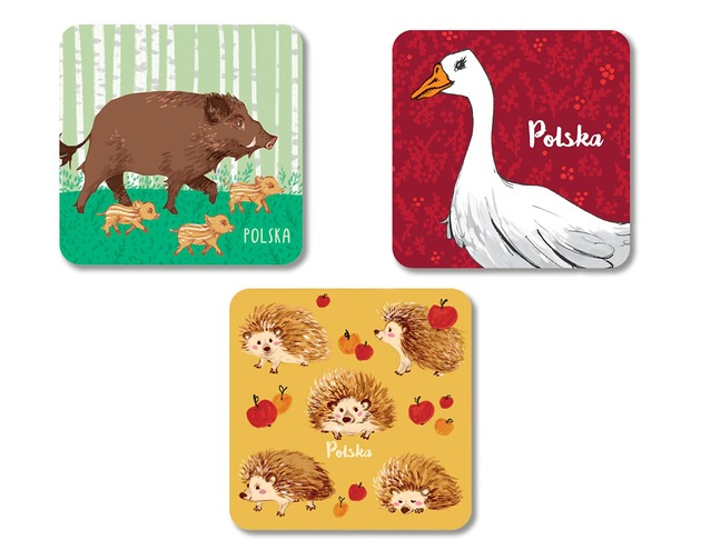 Zestaw podkładek POLSKA LOVE POLAND DESIGN