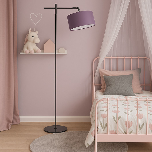 lampy do pokoju dziecka Regulowana lampa podłogowa na wysięgniku do pokoju dziecka MELTON KIDS