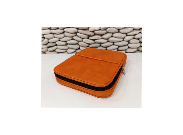 piórniki Etui na pióra  na sześć sztuk orange skóra
