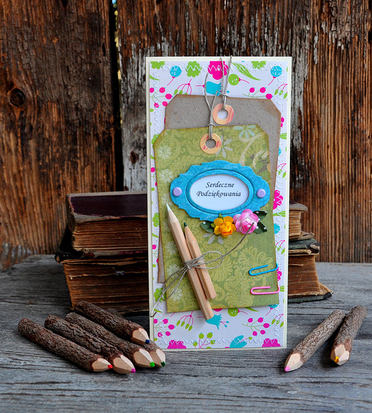 kartki scrapbooking Dla nauczyciela