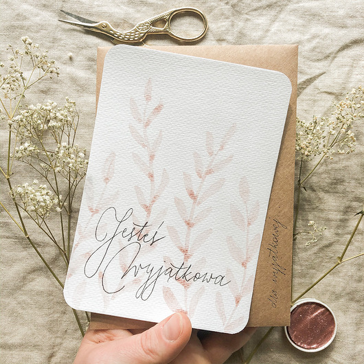 kartki scrapbooking Kartka ręcznie robiona JESTEŚ WYJĄTKOWA