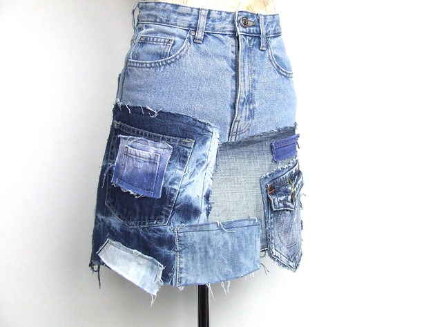 spódnice mini Krótka jeansowa spódnica r.36