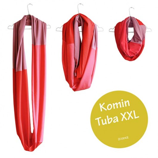 Dzianinowy Komin Tuba Szal XXL 3kolor CORAL CADOaccessories