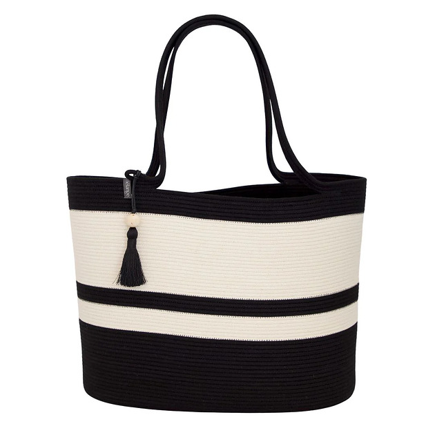 torby na ramię Kosz Mia Torba Shopper Black & Ivory