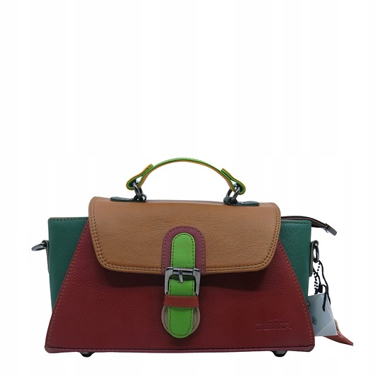 torby na ramię Torebka damska skórzana retro do ręki regulowany pasek elegancka eko OLIVKA