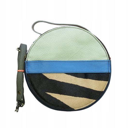 torby na ramię Torebka listonoszka koło skórzana skóra naturalna elegancka eko OLIVKA