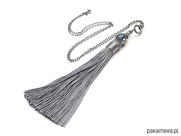 Boho  /Grey/ vol. 2  - naszyjnik Katia i krokodyl