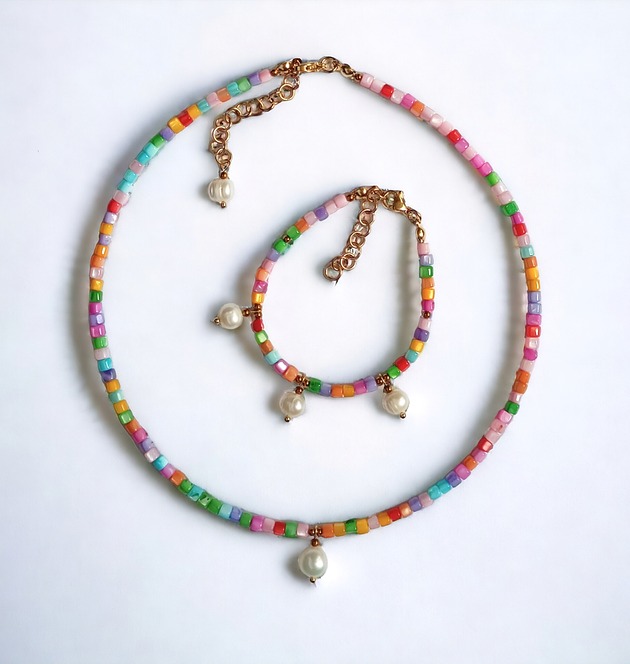 komplet biżuterii RAZEM TANIEJ! komplet : summer collection :: muszla i perły