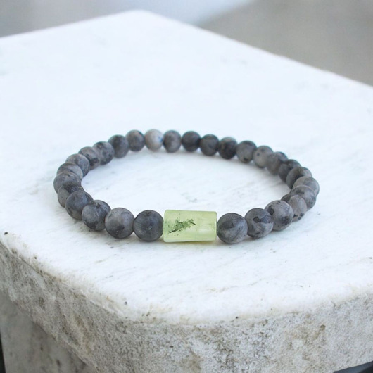 bransoletki z kamieni naturalnych Jaspis i prehnit Bransoletka