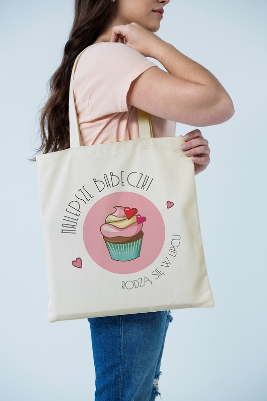 Torba z nadrukiem -babeczka lipiec (220g) AllbagAllprints