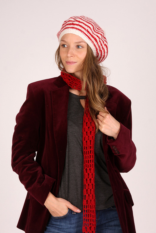 czapki damskie Unikatowy beret
